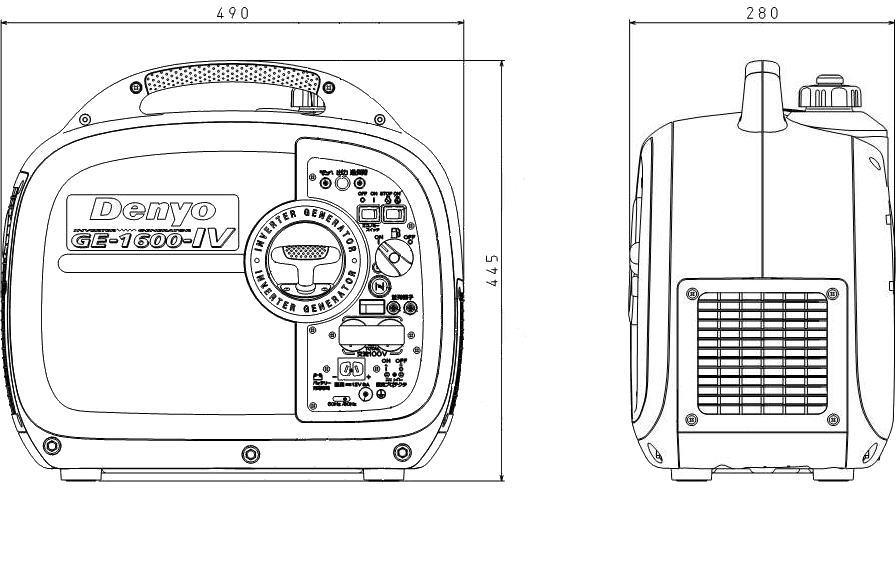 (020001)100V×1.6KVAインバータ発電機