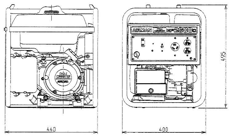 (020002)100V×2.2KW発電機