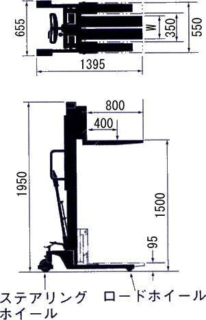 (033008) 650KG×1.5mパワーリフター