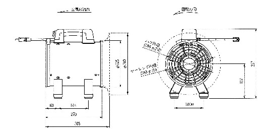 (044001) 100V×200φ軸流ファン