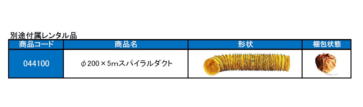 (044001) 100V×200φ軸流ファン