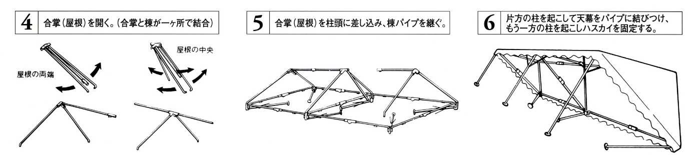 (049001) 2間×3間テント(三方幕付）