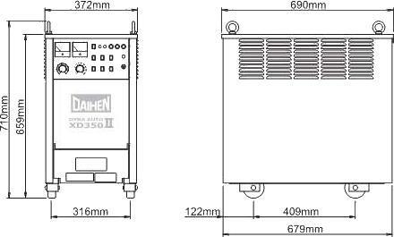 (050031) 200V×350A半自動溶接機（CPXD350）