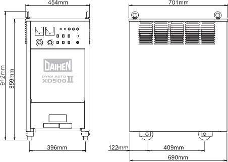 (050032) 200V×500A半自動溶接機（CPXD500）