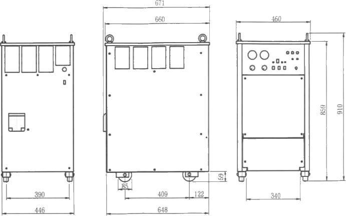 (050035) 200V×500A多目的溶接機(炭酸ｶﾞｽ･ｶﾞｳｼﾞﾝｸﾞ･直流手溶接）
