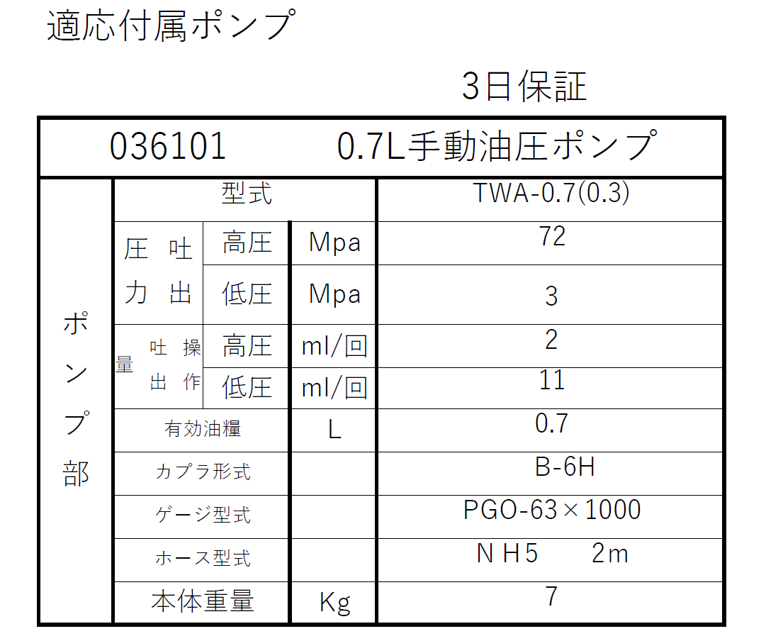 (036017) 15T単動油圧分離式ジャッキ(E15S15）