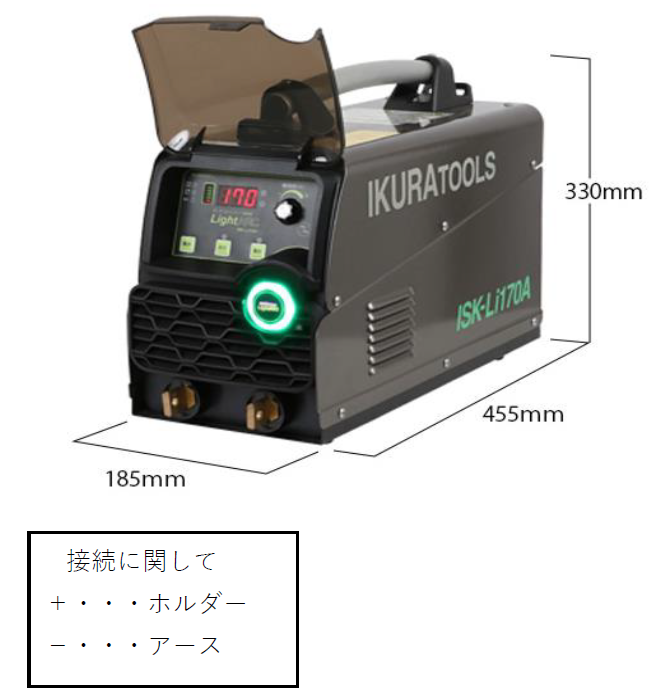 (050026) バッテリー式アーク溶接機 ISK-Li 170A (育良精機)